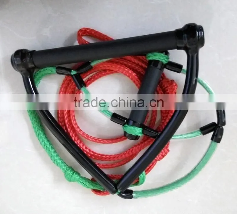 1/2'' Green Color PE material Braided Water Ski Rope with printed handle