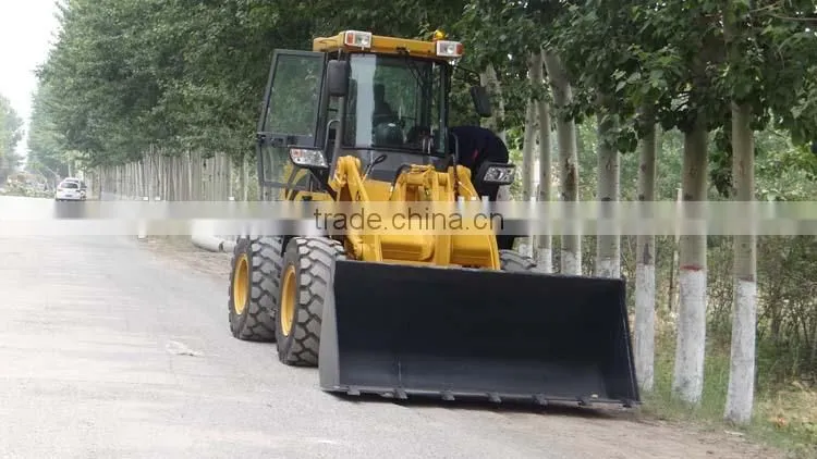 2 ton CE approved mini wheel loader ZL20F, with fork, with quick hitch