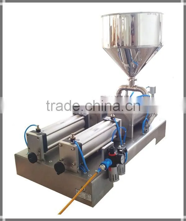 Quantitative 10-300ml Double Heads Pneumatic Unguent Tooth Paste Soy Filling Machine