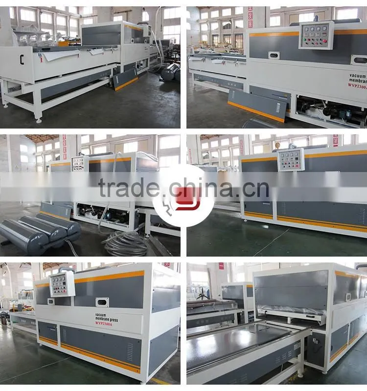 Woodworking manufacturer vacuum membrane press machine WVP2300A-1Z