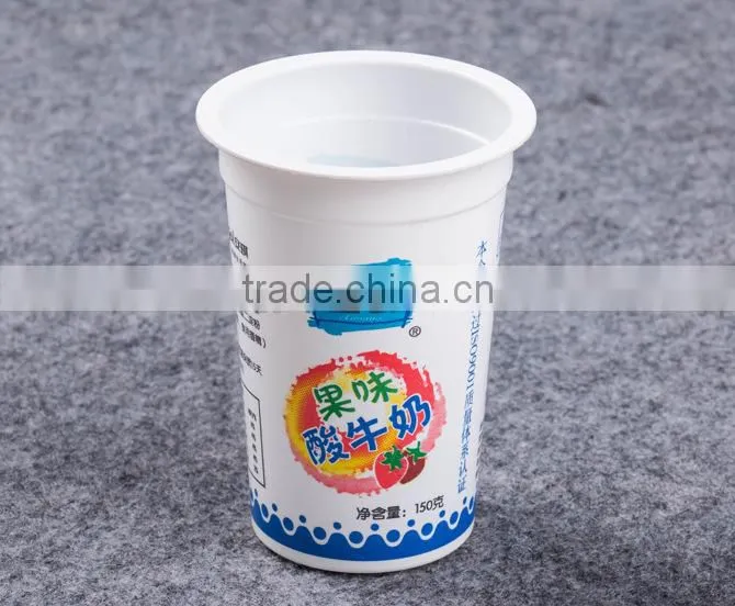 White Color 170ml PP cups for yogurt packing