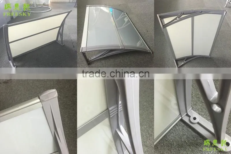 DIY economic Polycarbonate window awning for balcony patio and awning parts