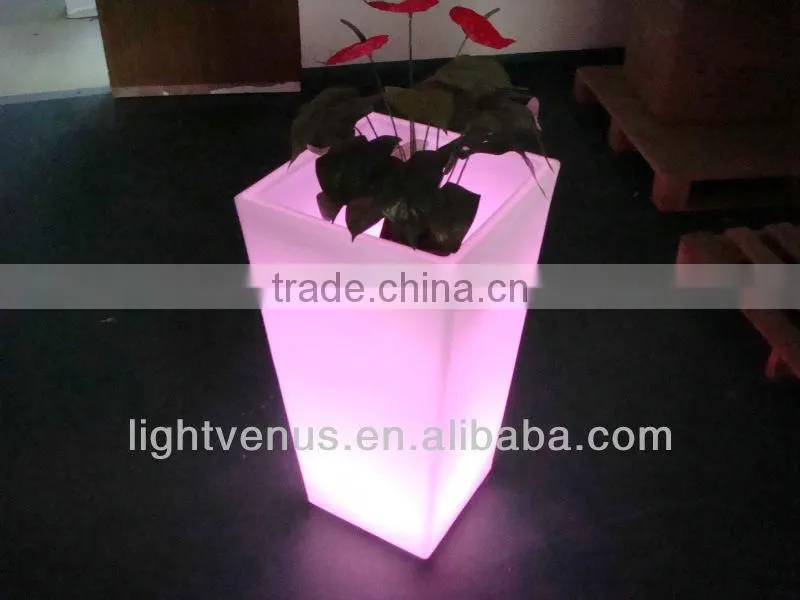 New products 2015 innovative product for homes led planter plastic tube flower vase mold