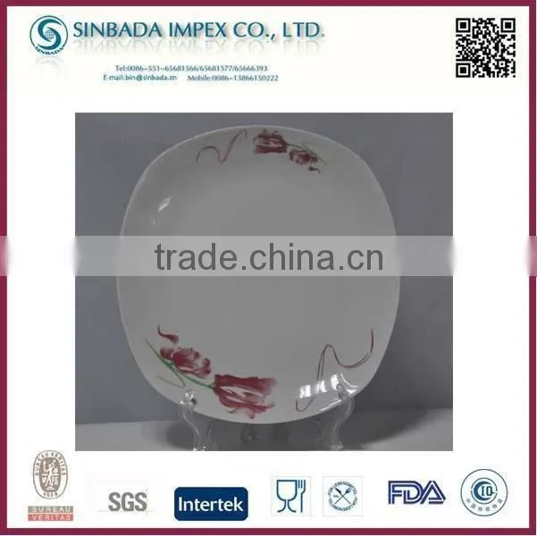 high quality ceramic square dinner plate wholesale