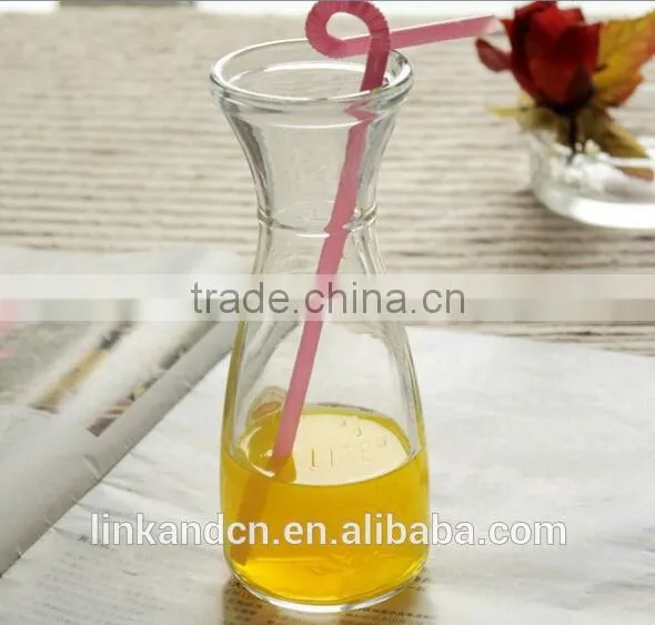 haonai geliable glass products,beautiful design fruit juice glass bottle