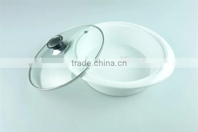 Stock ceramic soup tureen with glass lid/cover with cheap price