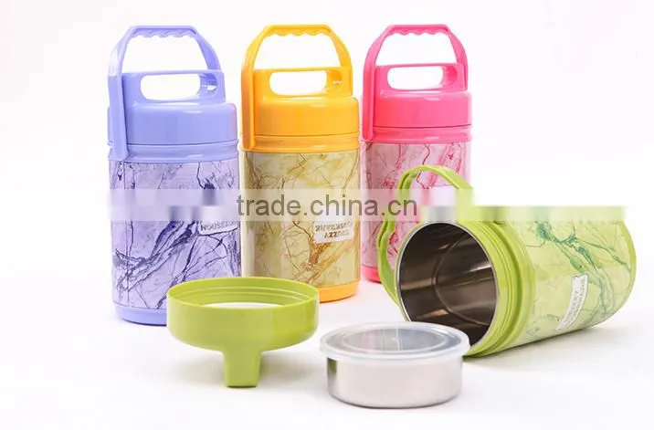 Wholesale stock small order With handle double layers all steel tankbento boxes
