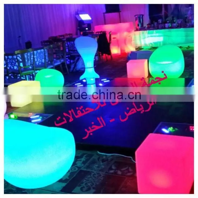 large plastic led cube rgb 40x40x40