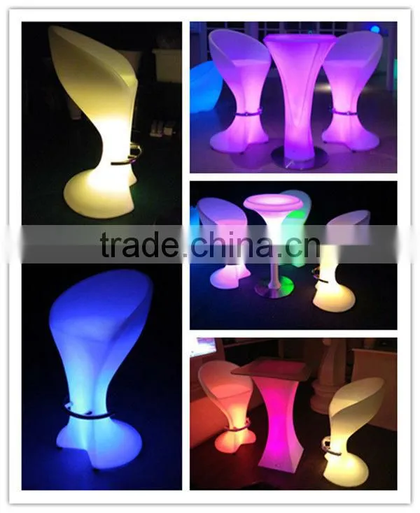 high quality RGB Colors Changing Lighting Led Bar Stools/CE ROHS approved led Illuminated LED Bar Chairs