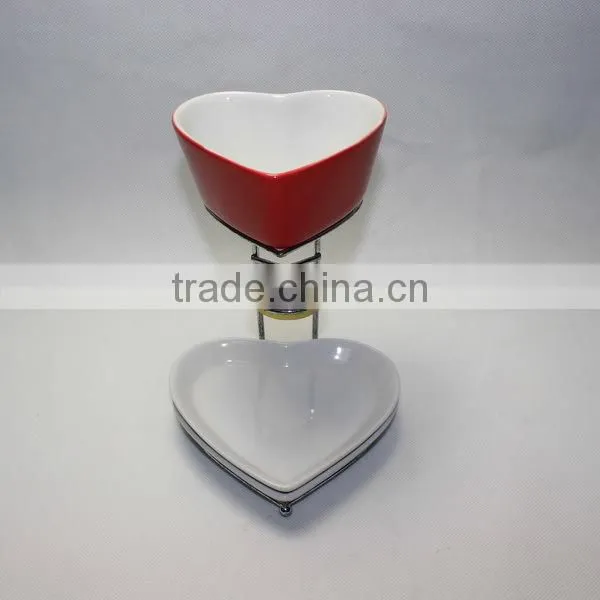 fondue set ceramic chocolate pot