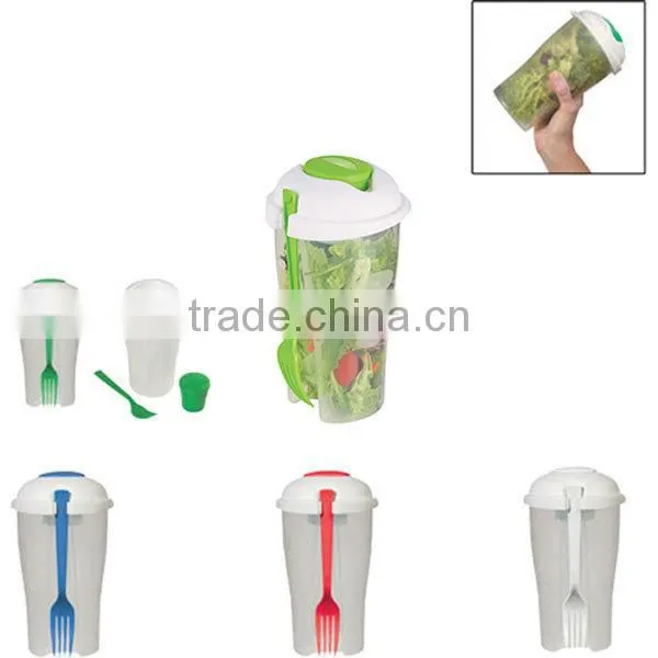 BPA free salad box, plastic salad bottle