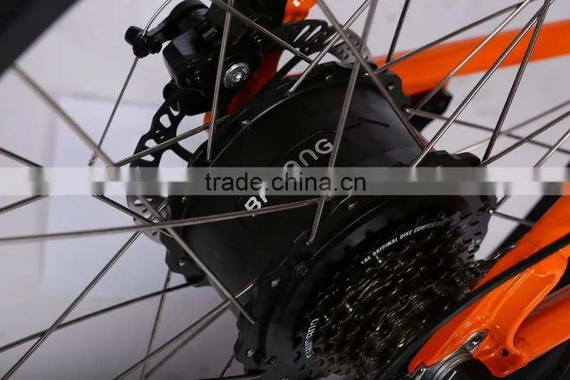 Newly 26 inch suspension 48V fat tire electric mountain bike e bicycle with hidden battery