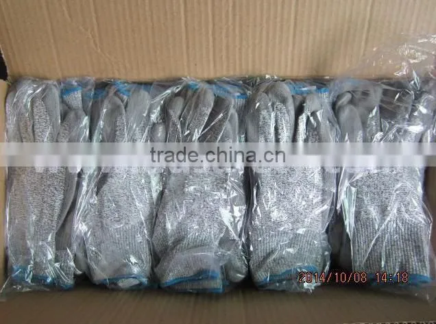 DDSAFETY 2017 13G HPPE PU Coated Safety Gloves Cut And Chemical Resistant Safety Work Gloves