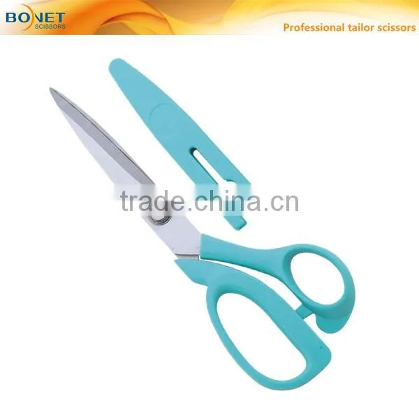 S14011 LFGB certificated 9" plastic sheath ABS plastic handles Tailor Scissors