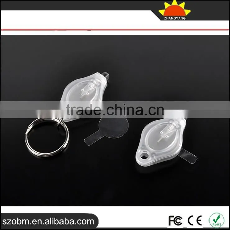 Custom 365nm UV Led Flashlight Keychain with Insulating Piece,Wholesale Purple Light Keychain