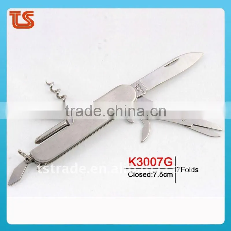 2014 Stainless steel multi folding pocket strider knife tools (K5011G30)