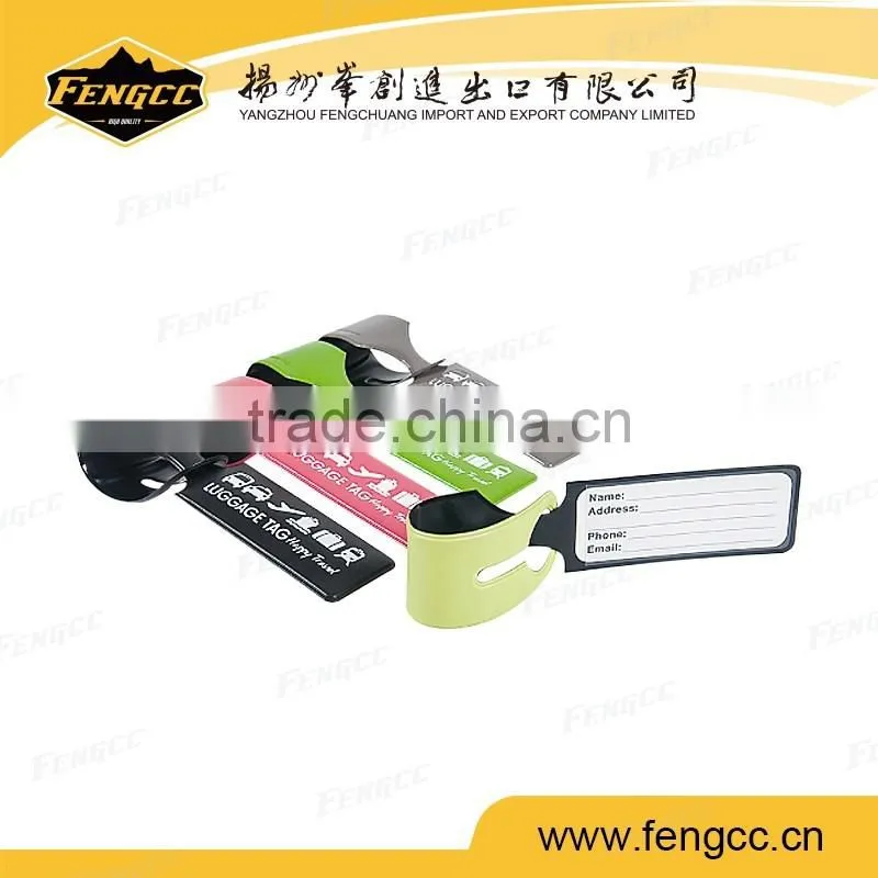Promotion cheap plastic luggage tags for custom logo