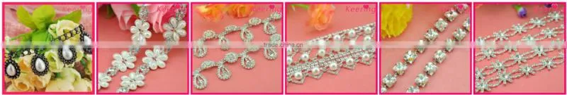 wholesale rhinestone crystal fancy stone chain trimming for dress WRC-247