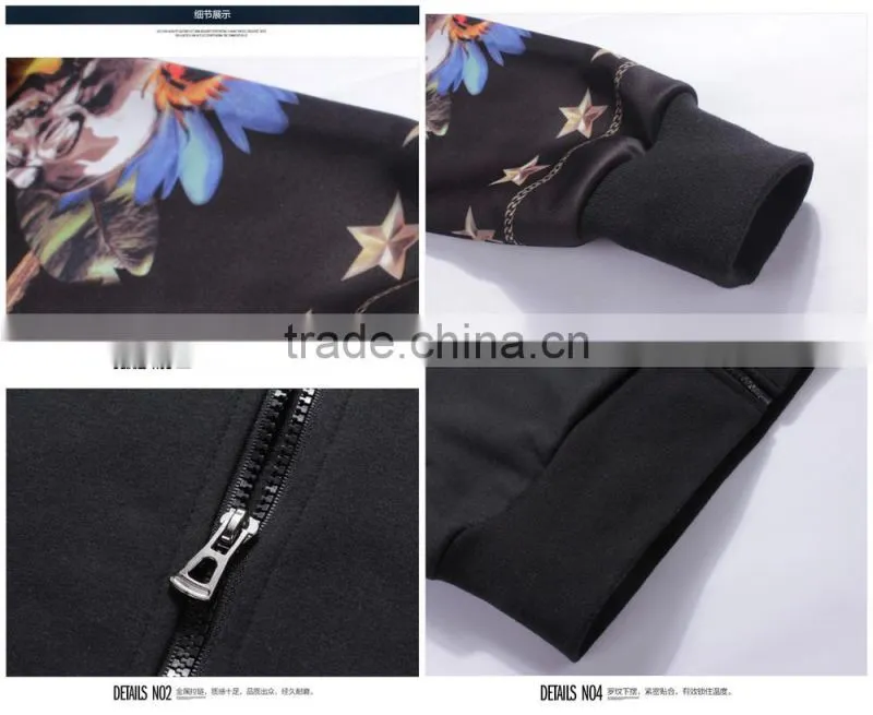 Fashion Custom Zipper-up Sublimation Hoodies