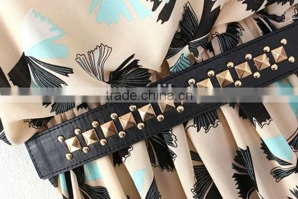 HD-D221 elegant ladies dress/OEM woman chiffon dress/OL dress