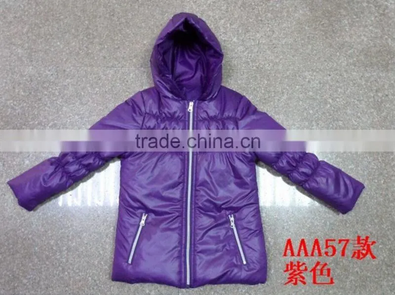kid coats children clothing padded jacket with hood padding wholesale girl's jackets