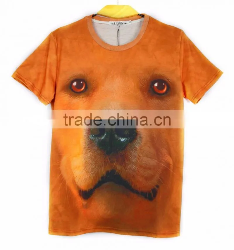 full over 3d printing high quality short sleeve summer t-shirt