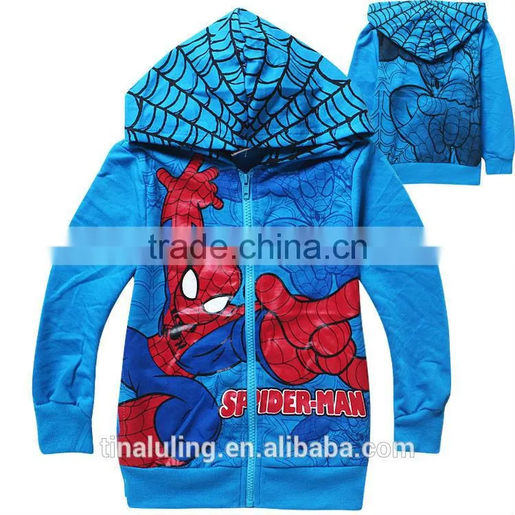 boys cartoon hoodies children Sweatshirts kids 100% cotton hoodies