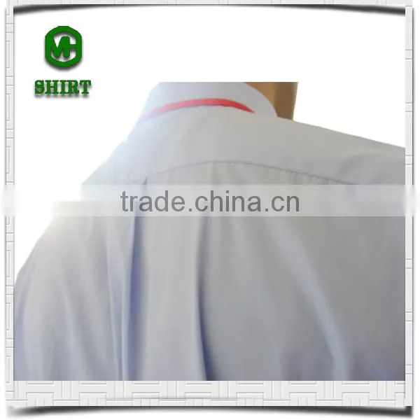 2016 Blue 100%Cotton Wholesale Mens Work Shirts Men Formal Short Sleeve Shirts With Two Chest Pockets