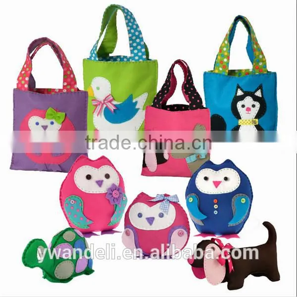 Poppet Bag, Adult Needle Craft Bag, DIY Felt Sewing Bag for Adult Kids Art Toy