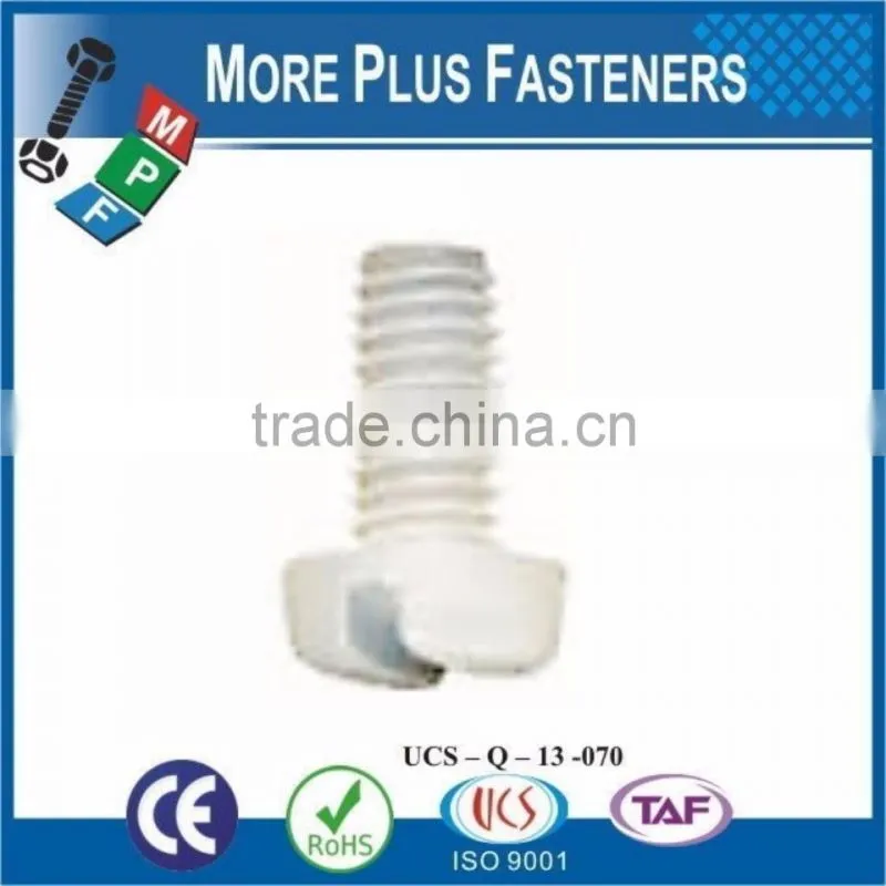 Made in Taiwan Black White Nylon Round Phillips Slotted Plastic Round Head Screw