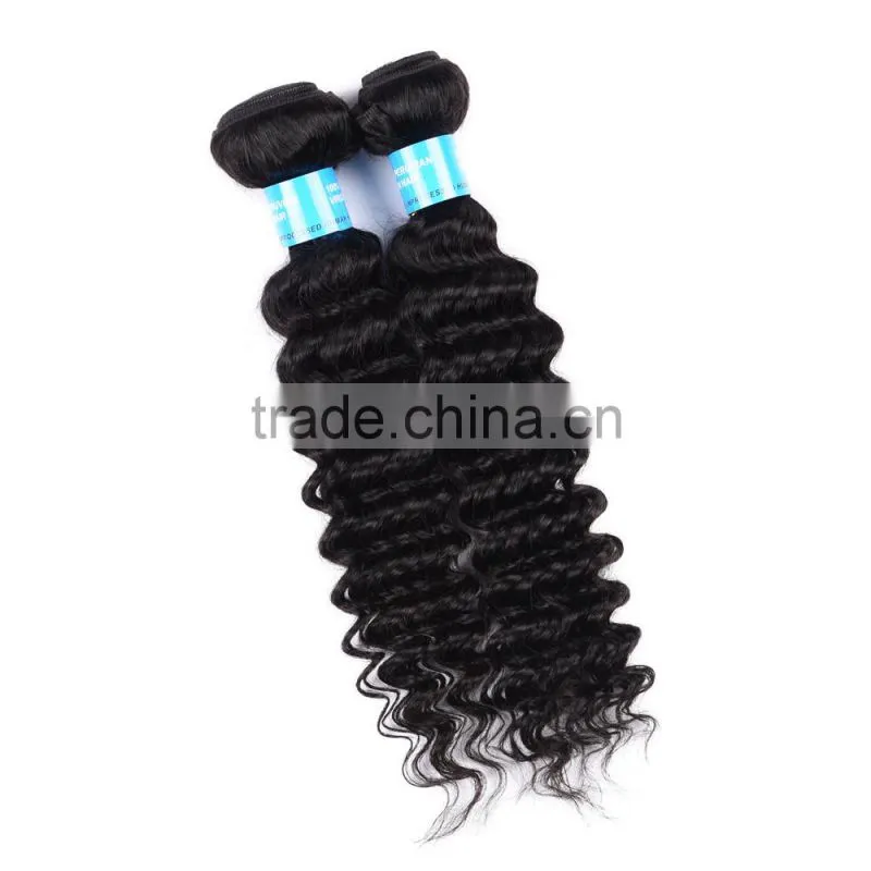 Double Drawn Weft Loose Wave 7A 8A unprocessed peruvian/brazilian deep wave hair