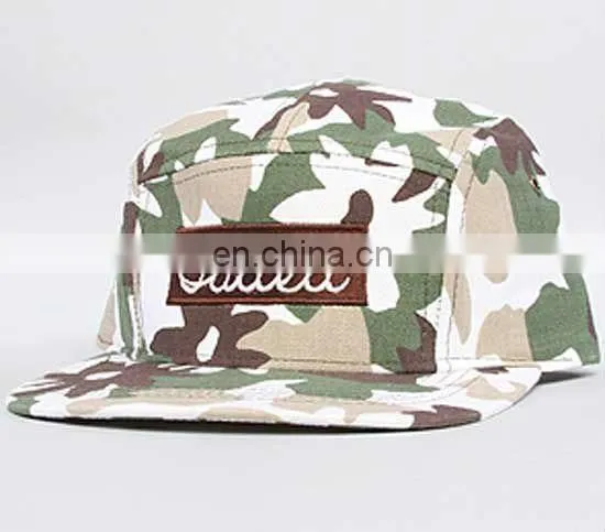 cheap camouflage kids 5 panel snapback cap/hat