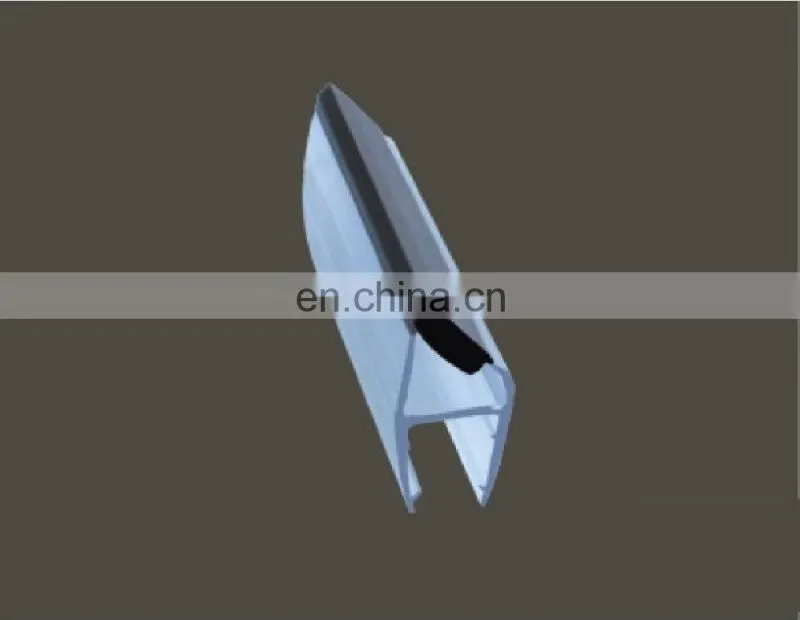 PVC magnetic shower door seal for 90 and 180 degree glass doors