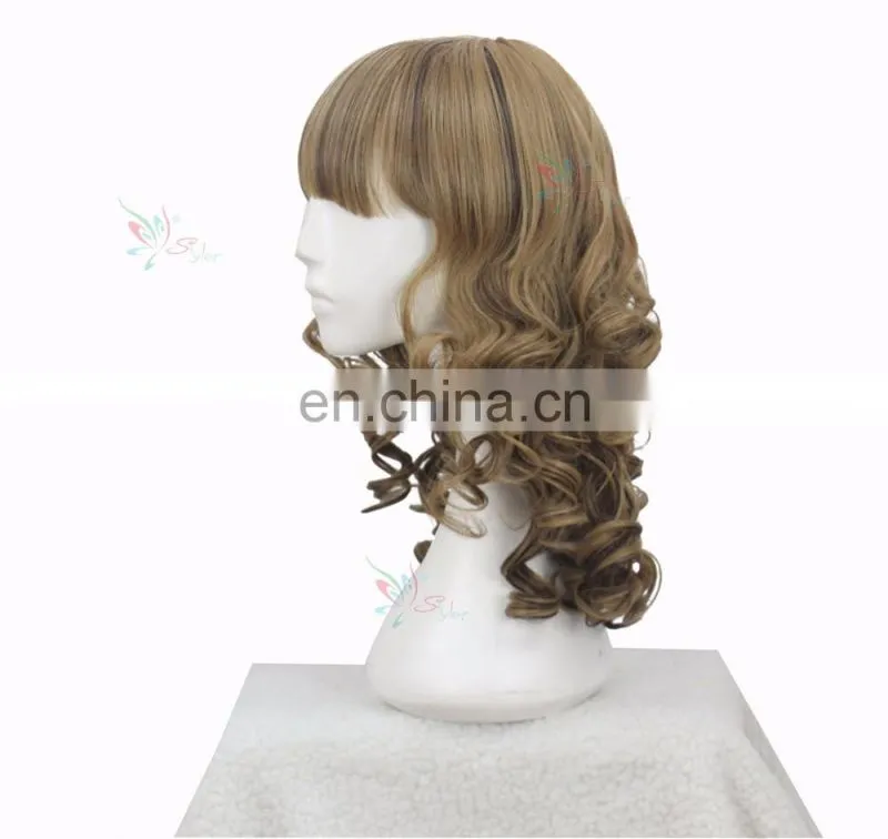 Styler Brand sexy beauty curly hair for asian women cheap ladies synthetic cosplay wigs