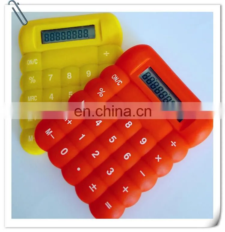 mini silicone plastic rubber smart promotion calculator