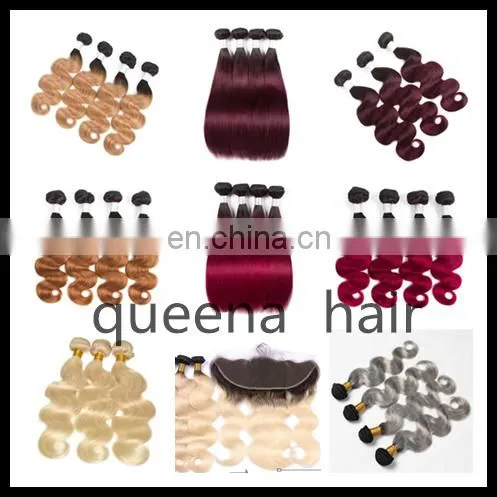 wholesale darling hair brazilian 100% human ombre hair extensions hair coloring