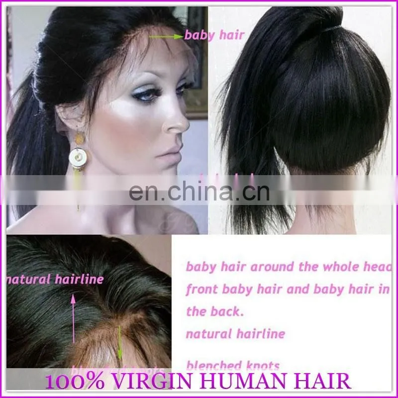 Wholesale human hair full lace wig,virgin brazilian hair wig,100% unprocessed brazilian human hair wig