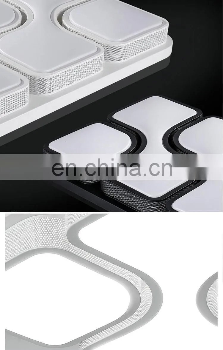 Atmospheric LED ceiling lamp warm dimmable rectangular lights for bedroom study room