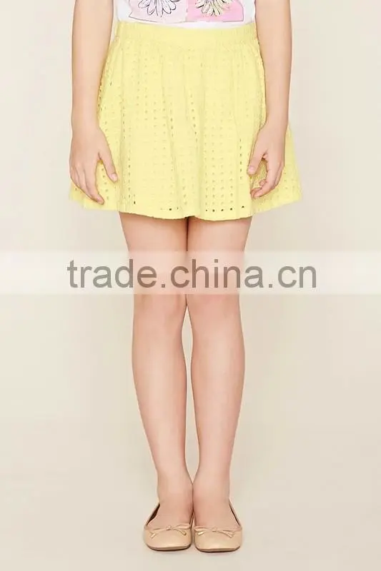 Wholsale girls wearing short skirts 2016 cotton fabric mini skirt