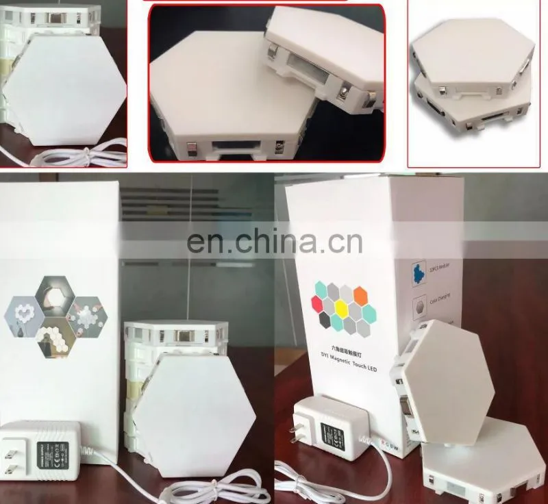 Modular DIY LED Hexagonal Quantum Magnetic Wall Light