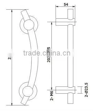 LP07:TRUST 304 Stainless steel Door pull handle For Passage