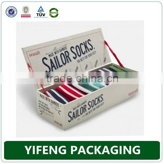 New design luxury cardboard sock packaging gift box