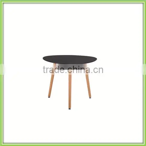 Solid Wood Legs And Blue Round Coffee Table Wood