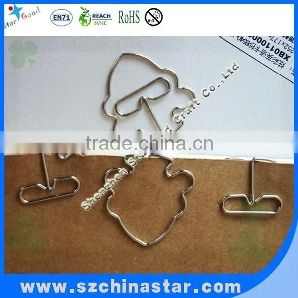 Fancy shapes PET coated paper clip in plastic box