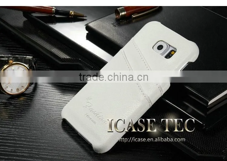 iCase For samsung galaxy s6 leather case, For samsung s6 phone case, Genuine leather Back Case