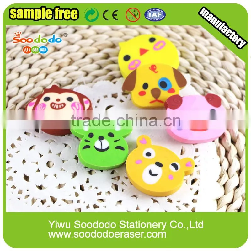 Green star flat stationery ,extruded mini eraser