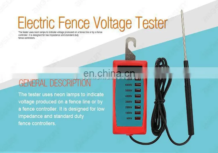 Electric Fence Voltage Tester 600V to 7000V Fence Controllers Neon Lamps No Battery Voltage Detector Pocket Size all-sun GK503B