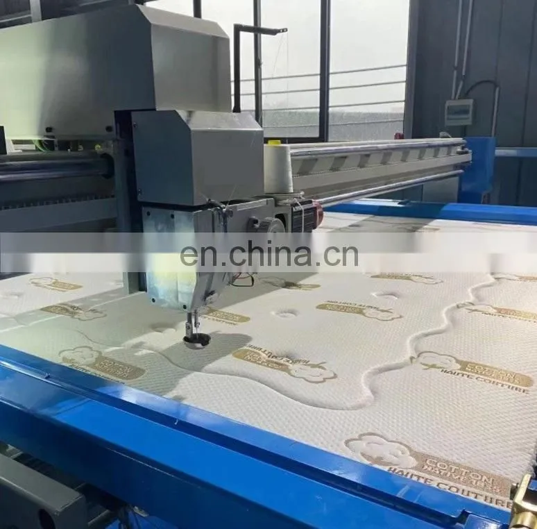 2022 factory supply Long arm ultrasonic mattress quilting embroidery machine for mattress fabric sewing quilt machine