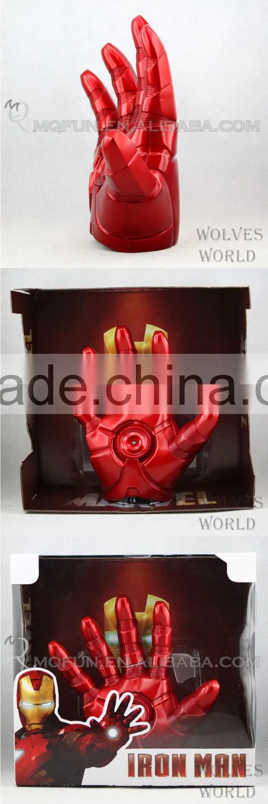 Mini Qute America Marvel cartoon Avenger super hero flash hands glove plastic action figures kids collection toys NO.MQ 050