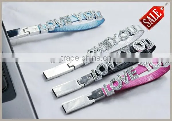 CZ Diamond Jewelry Bracelet Lanyard USB Flash Drive New Gadget Paypal